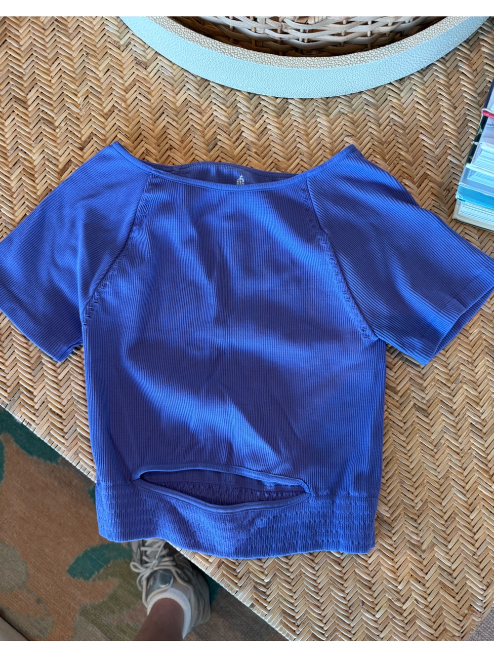 FP Movement by Free People Purple/Blue Ribbed Top